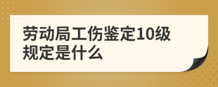 劳动局工伤鉴定10级规定是什么