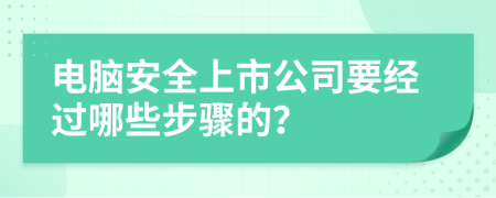 电脑安全上市公司要经过哪些步骤的？