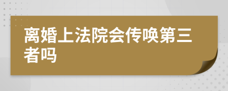 离婚上法院会传唤第三者吗