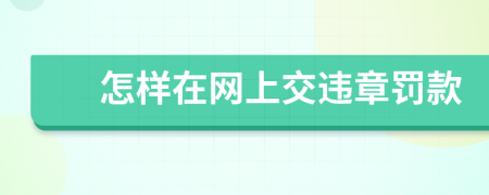 怎样在网上交违章罚款