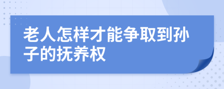 老人怎样才能争取到孙子的抚养权