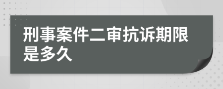 刑事案件二审抗诉期限是多久