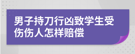 男子持刀行凶致学生受伤伤人怎样赔偿