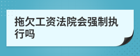 拖欠工资法院会强制执行吗