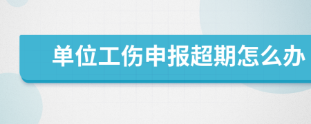 单位工伤申报超期怎么办