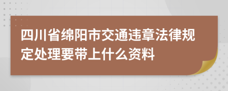 四川省绵阳市交通违章法律规定处理要带上什么资料