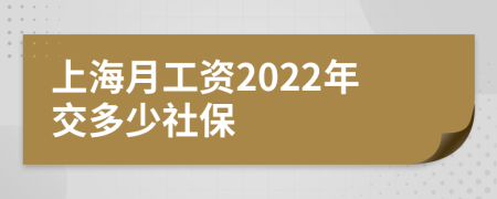 上海月工资2022年交多少社保