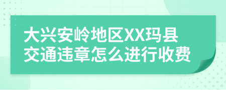 大兴安岭地区XX玛县交通违章怎么进行收费