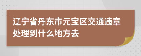 辽宁省丹东市元宝区交通违章处理到什么地方去