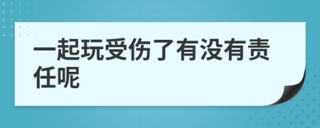 一起玩受伤了有没有责任呢