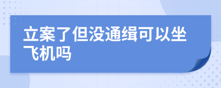 立案了但没通缉可以坐飞机吗