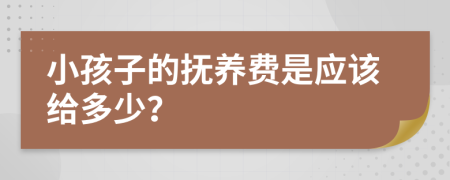 小孩子的抚养费是应该给多少？