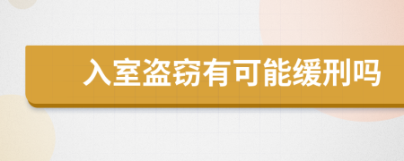 入室盗窃有可能缓刑吗