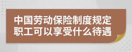 中国劳动保险制度规定职工可以享受什么待遇