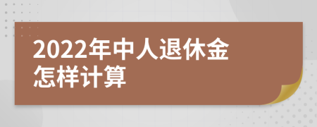 2022年中人退休金怎样计算