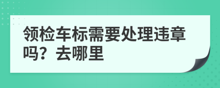 领检车标需要处理违章吗？去哪里