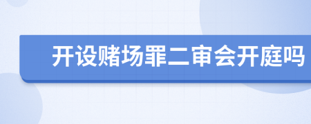 开设赌场罪二审会开庭吗