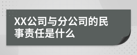 XX公司与分公司的民事责任是什么
