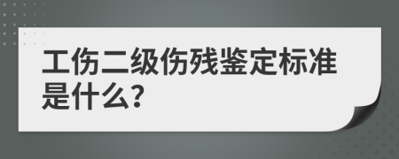 工伤二级伤残鉴定标准是什么？