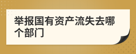 举报国有资产流失去哪个部门