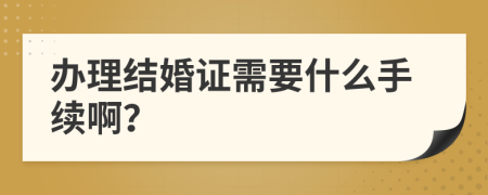 办理结婚证需要什么手续啊？