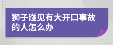 狮子碰见有大开口事故的人怎么办