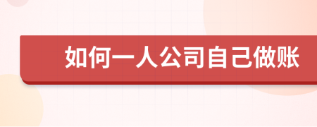 如何一人公司自己做账