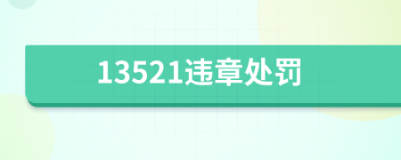 13521违章处罚