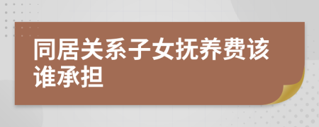 同居关系子女抚养费该谁承担