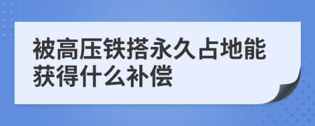 被高压铁搭永久占地能获得什么补偿