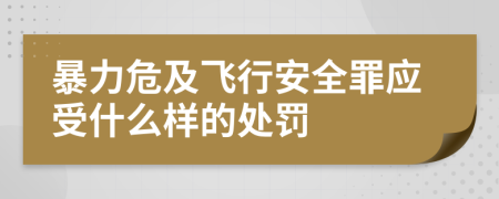 暴力危及飞行安全罪应受什么样的处罚