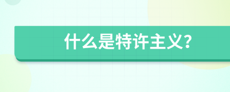 什么是特许主义？