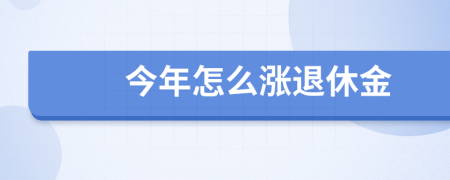 今年怎么涨退休金