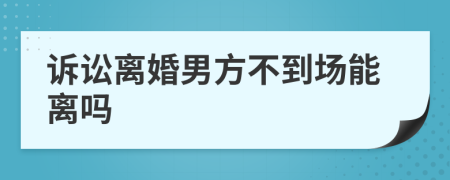 诉讼离婚男方不到场能离吗