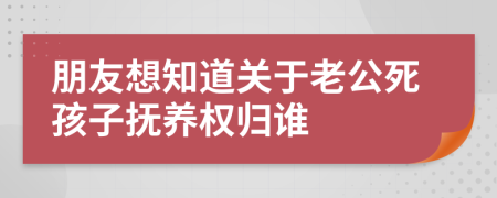 朋友想知道关于老公死孩子抚养权归谁