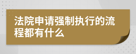 法院申请强制执行的流程都有什么