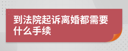 到法院起诉离婚都需要什么手续