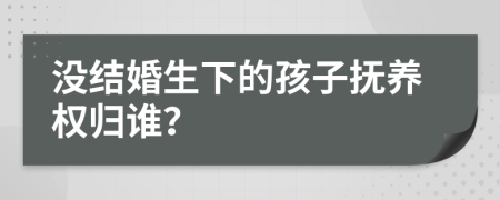 没结婚生下的孩子抚养权归谁？