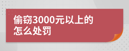 偷窃3000元以上的怎么处罚