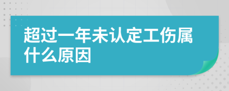 超过一年未认定工伤属什么原因