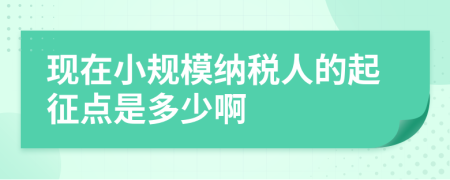 现在小规模纳税人的起征点是多少啊