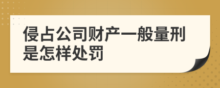 侵占公司财产一般量刑是怎样处罚