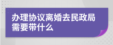 办理协议离婚去民政局需要带什么