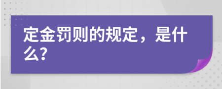 定金罚则的规定，是什么？