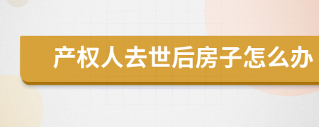 产权人去世后房子怎么办