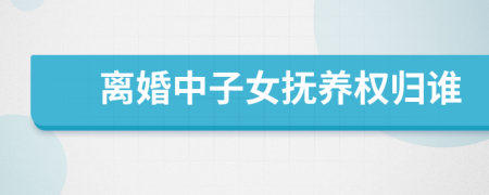离婚中子女抚养权归谁
