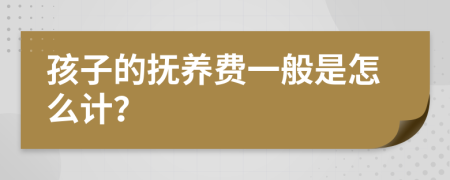 孩子的抚养费一般是怎么计？