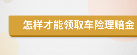 怎样才能领取车险理赔金