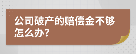 公司破产的赔偿金不够怎么办？