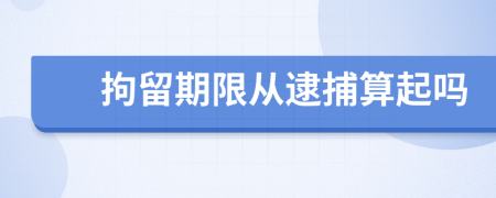 拘留期限从逮捕算起吗